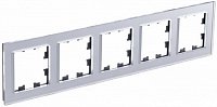 Рамка универсальная Systeme Electric AtlasDesign Nature 5-м. стекло алюминий